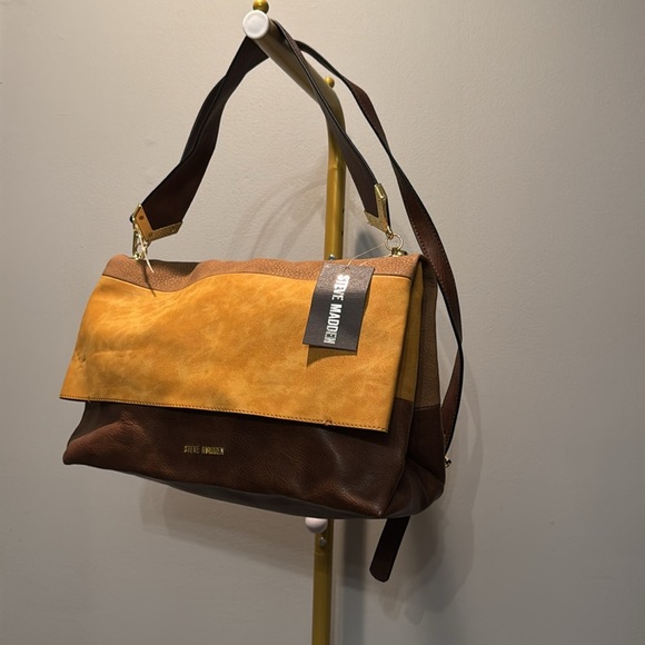 Steve Madden Brown and Tan Shoulder Bag NWT - Picture 2 of 16